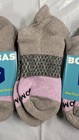5 Pair Bombas Women s Tri-block Marl Grey Lavender Ankle Sock Size Medium