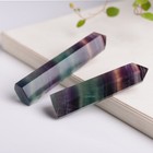 Natural Hexagonal Crystal Quartz Healing Fluorite Wand Stone Purple Green Gem