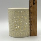 Chinese Blanc De Chine Ivory Porcelain Reticulated Pierced Candle Holder Horse