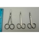 Mundial Scissors Set 3pc 171 Straight 705 Curved Embroidery Nail Cuticle Silver