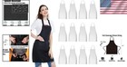 Multi-purpose Unisex Aprons - 12-pack Machine Washable With Pockets For Crafting