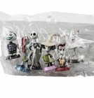 3  Disney Nightmare Before Christmas Bobblehead 6pc Set        Newnobox