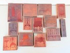 Antique Lot Of Letterpress Wood Type Printers Block Furniture Wallace Nutting
