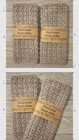 Crochet Handmade Spa Bath Wash Cloth Cotton Facial Reusable Brown Stone Set