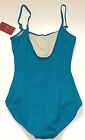 Capezio Team Camisole Leotard Bodysuit Adjust Strap Tb1420 Teal New Women