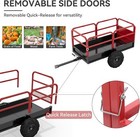 Yard Garden Trailer Pull Behind Trailer 1500lbs Atv Trailer Dump Cart Tow Behind