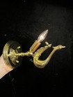 3 Vtg Peacock Wall Light Lamp Fixtures Only No Slip Shades Hollywood Regency Mcm