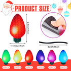 40pcs Christmas Car Magnets Light Bulb Stickers Reflective Xmas Decor For Vehicl