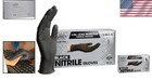Black Nitrile Gloves - Large Size  Powder-free  100 Count   Strong   Comfortable