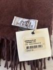 Herm  s Burgundy 100  Cashmere Muffler Scarf With Fringe  Mpn H393622t E8