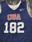 Nike Team Usa Basketball Tryout Practice Jersey Large  2    Reversible Blue White