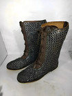 Handcrafted Chainmail Leather Boot Renaissance Footwear For Larp Medieval Events