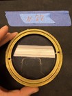  n27  Antique French Mantle Clock Back Bezel Door Part Brass   Beveled Glass
