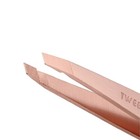 Tweezerman Rose Gold Petite Point   Slant Tweezer Set W  Travel Case