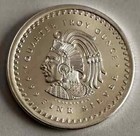 Mexico Aztec Mayan Calendar Cuauht  moc 1 4 Oz Round Coin  999 Silver Bu