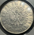 Poland 10 Zlotych 1937 Higher Grade Lower Mintage Silver Coin           