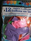 12 Latex Ballons Assorted Color  Birthday Celebrations Birthdays Festive Seasons