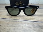 Vintage Nos Usa Ray-ban Bausch   Lomb Wayfarer L2008 5022 Black G-15 Mint Unused