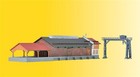 36606 Kibri Z Gauge Kit Of A Freight Shed With Gantry Crane And Ramp - New