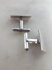 Bab Vintage Solid Sterling Silver Striped Cufflinks Cuff Links 8 Grams