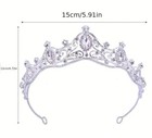 Crystal Wedding Tiara Bridal Crown Jewelry Prom Princess Queen Party 