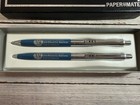 Vintage Paper Mate Pen   Mechanical Pencil Set Double Heart Chrome W box - Japan