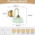 Lighting Mid Century Modern Wall Sconce Vintage 1-light Green Glass Wall Scon   