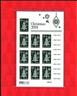 2014 Christmas  - Post Office Pack With 2 Self Adhesive Sheetlets