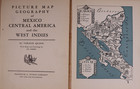 6 Pcs  1943 Picture Map Geography Of Mexico  Central America   West Indies