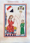 High Quality Hand Painted Miniature Painting Illuminated Manuscript Leaf Manesse