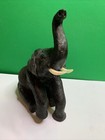 Very Rare Vintage Hand Crafted Leather Carved Elephant Statue Sculpture 12   