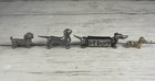 Vintage Miniature Dachshund Figurine Lot Of 4 - Pewter  Metal