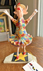 Cow Parade Figurine   9132 Dancing Diva Ballet Dancer Retired 2001 W  Box   Tag