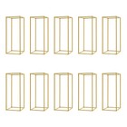 10pcs Gold Wedding Flower Stands 24in Metal Column Party Decor Display Rack