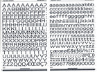 Mecanorma Transfer Lettering Sheet A3  746 Newtext Book Itc 13mm