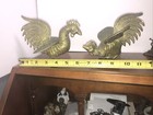 Chicken Bird Bronze Statue Set Meiji Era Japanese Antique Old Metal Figurine Art