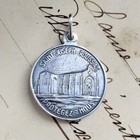 St Joseph With Baby Jesus Medal - Sterling Silver Antique Replica