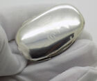 Vintage Italian Handmade Genuine Silver 800 Oval Engraved Pill Snuff Trinket Box
