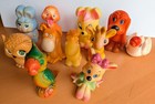 Vintage Rubber Squeak Toy Lot Of 11 - Ussr Soviet Era Animals   Characters 4-5 