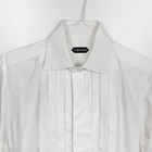 Tom Ford White Dress Shirt Tuxedo Pleated Front Size 42 16 5 Formal Mens