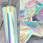 Roll Of Iridescent Holographic Clear Transparent Pvc Fabric Vinyl Film 2 Sizes