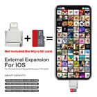Iphone 14 13 12 11 Ipad Otg To Micro Sd Tf Card Reader Adapter Lightning Memory