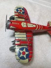 Marx Toys Us Army Fighter 712 Airplane Wind-up  Tin Litho Vintage Toy