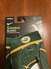 Nike Superbad 5 0 Green Bay Packers Football Gloves Pe Size L Lot Of 3