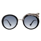 Women Circle Oversize Fashion Round Sunglasses W  Leopard Design