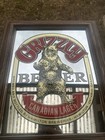 Vintage Grizzly Beer Sign Mirror 15x18 Canadian Lager Bar Mancave Wood Frame