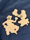 Vtg Set  Wood Hand Carved Hawaiian Native Couple Wall Decor Tiki Bar Puzzle Art