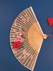 Vintage Japanese Folding Fan Roses With Box Beautiful Design