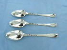 Antique Set Of Three Sterling Silver O e  Feather Edge Soup Spoons London 1770 