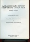 1976 Wabash County Indiana History  Bicentennial Edition   Genealogy Bios    